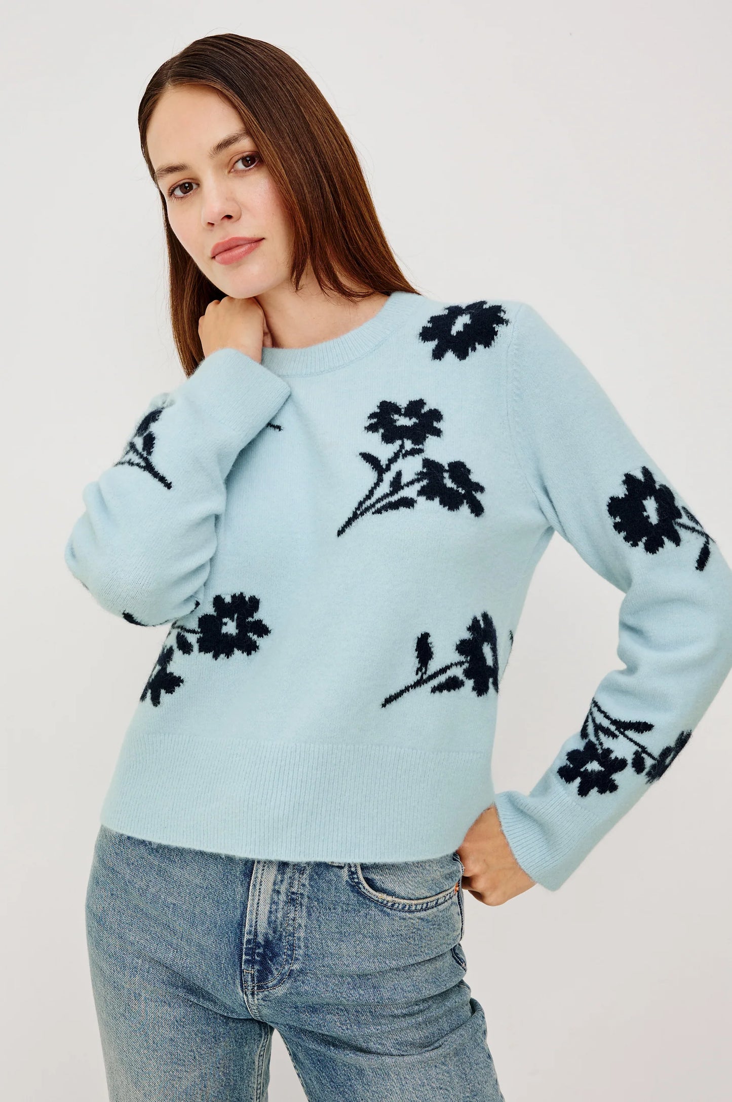 Rails Anise Sweater Winter Blue Floral