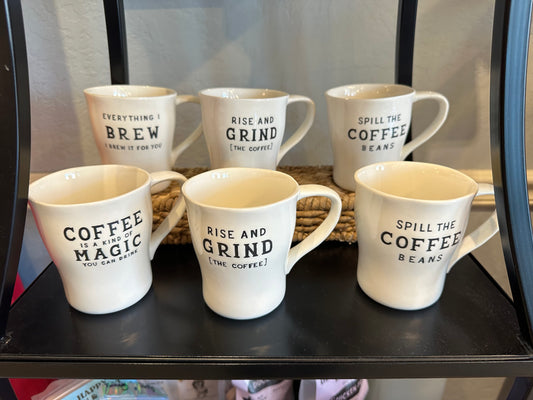 Creative Coop Coffee Saying Mug