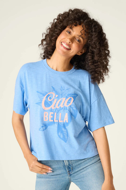 PJ Frutta Fresca Ciao Bella Tee Cornflower