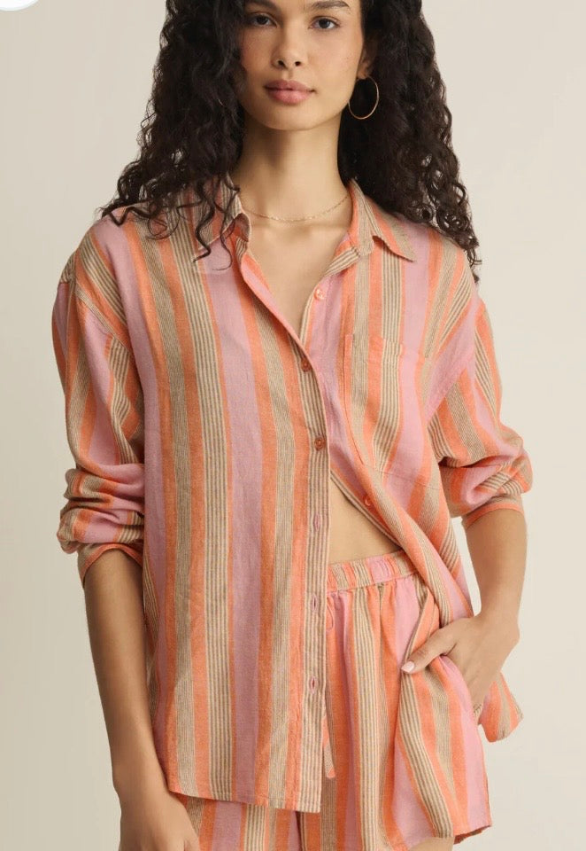 ZSupply The Perfect Striped Linen Button Up