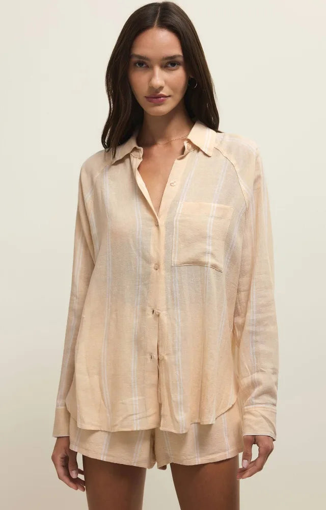 Zsupply The Perfect Striped Linen Top