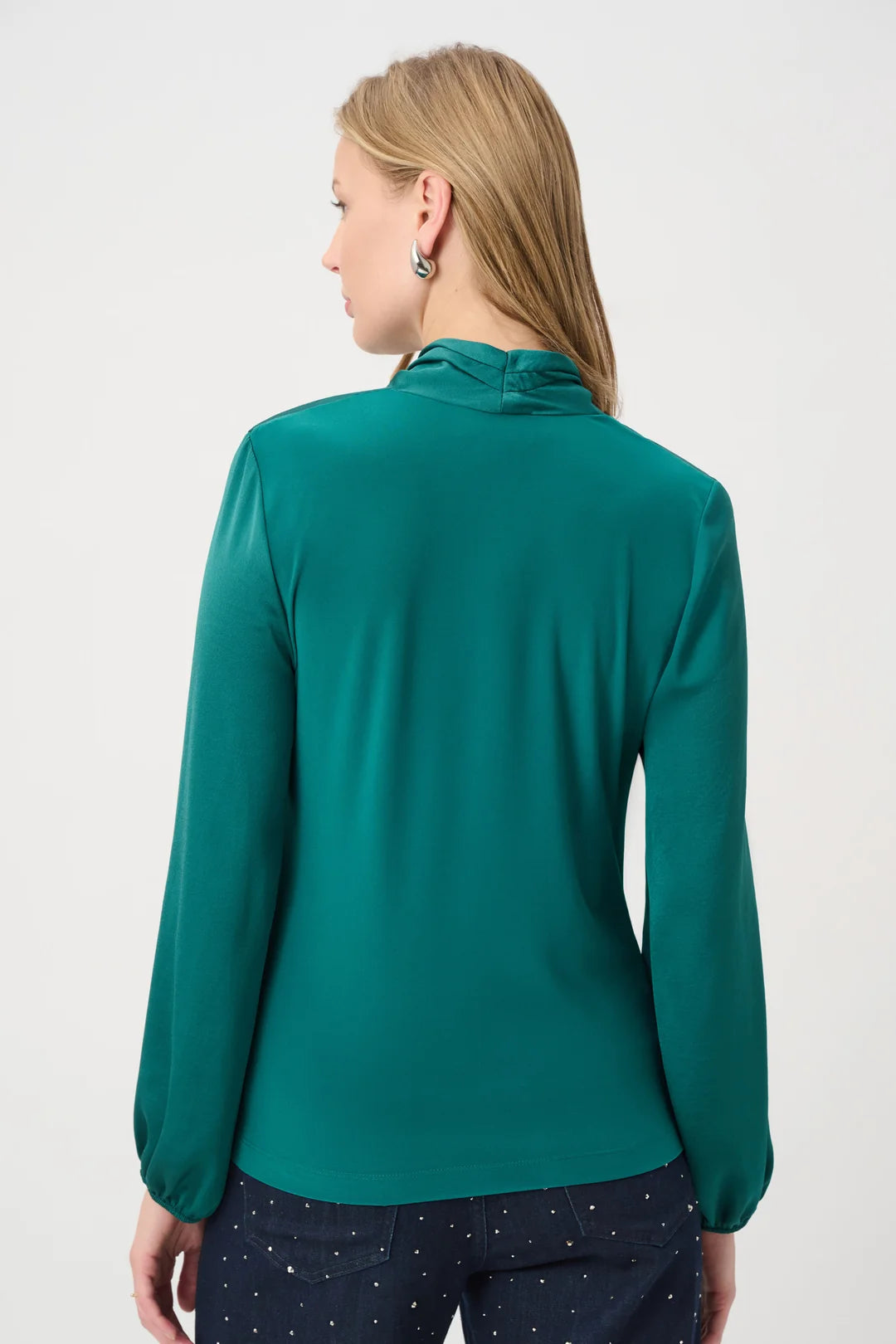 Joseph Ribkoff Satin Faux Wrap Top