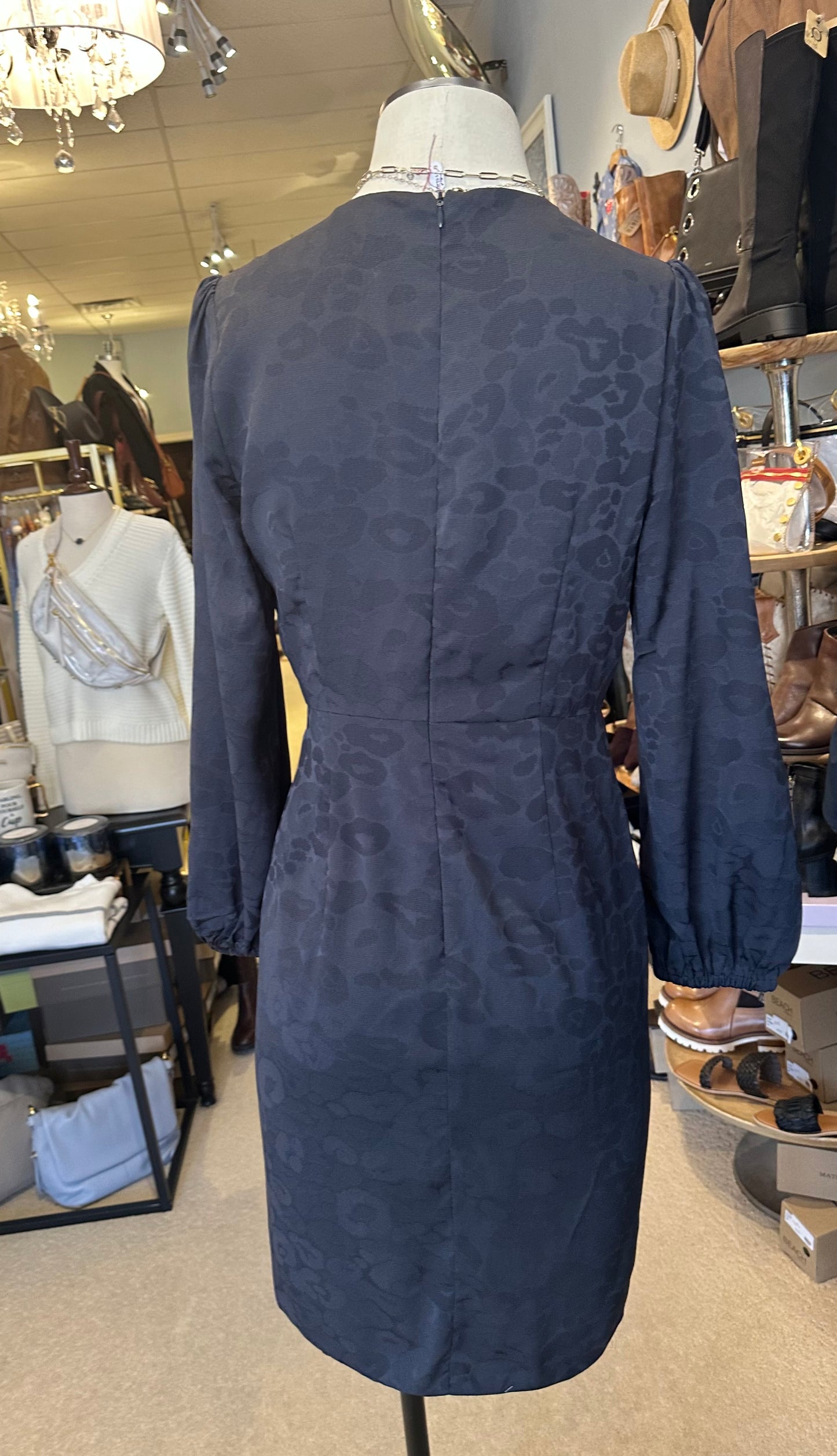 Current Air Charcoal Dress With Tie