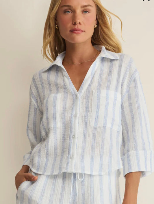 ZSupply Helena Striped Shirt Sea Salt
