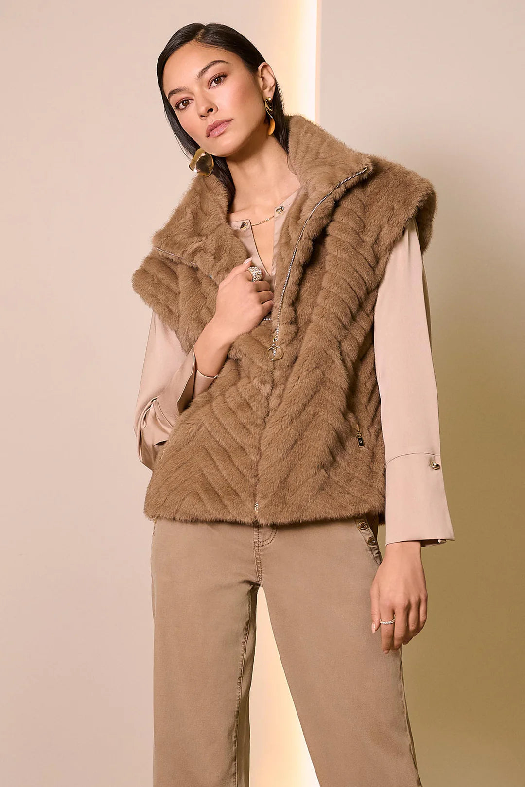 Joseph Ribkoff Faux Fur Vest