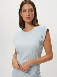 Michael Stars Jinny Power Shoulder Top