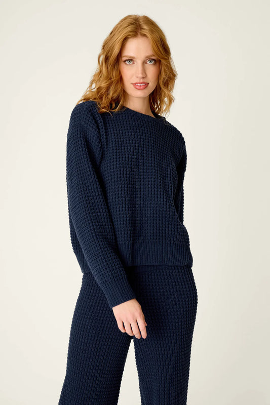 PJ Salvage Chenille Waffle Crew