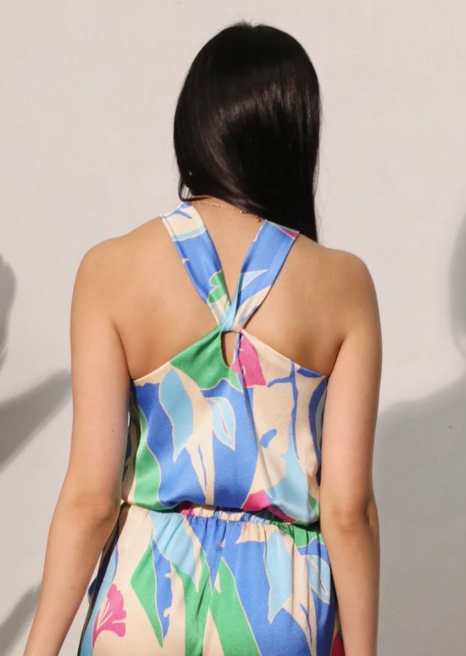 Tyche Coastal Dream Satin Halter Top
