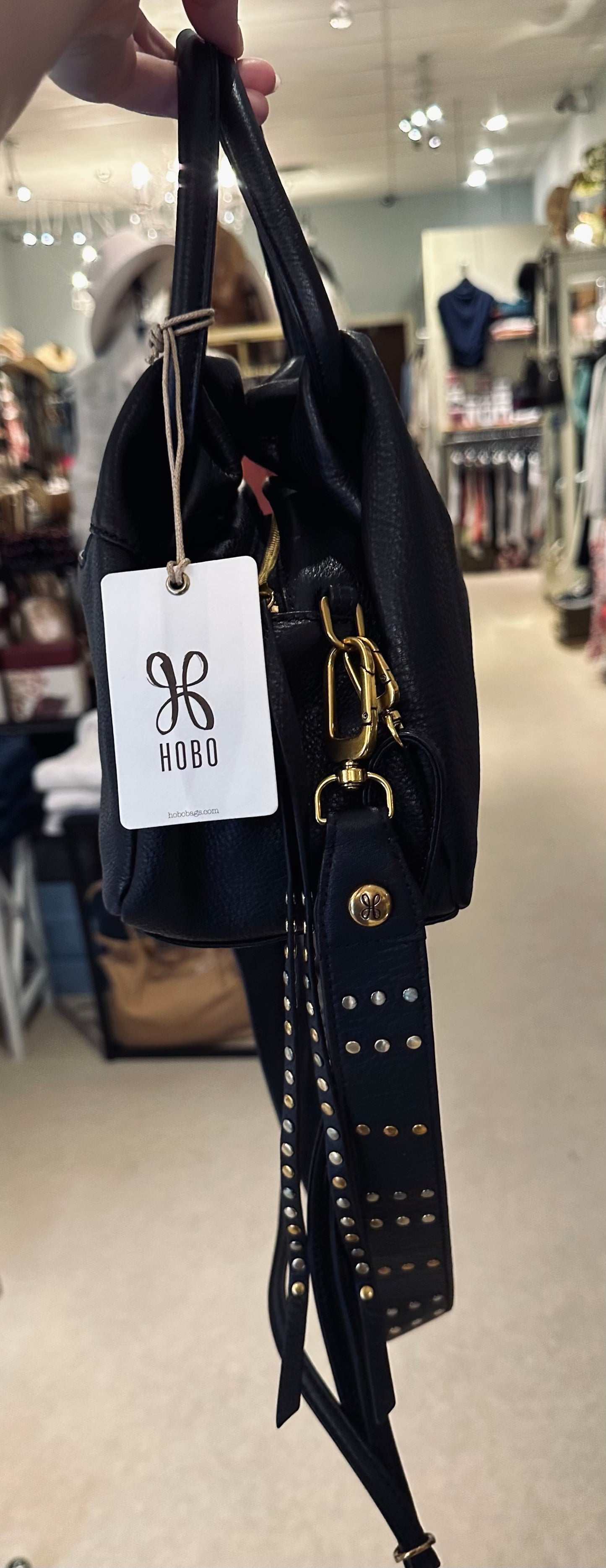 Hobo Darling Black With Studded Strap