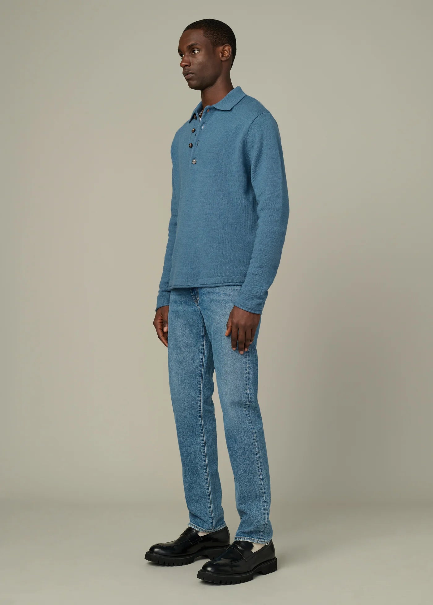 Joe’s Men’s Merino Polo Sweater Bluefin