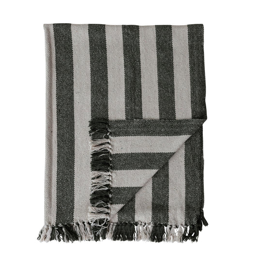 Creative Coop Woven Throw With Fringe