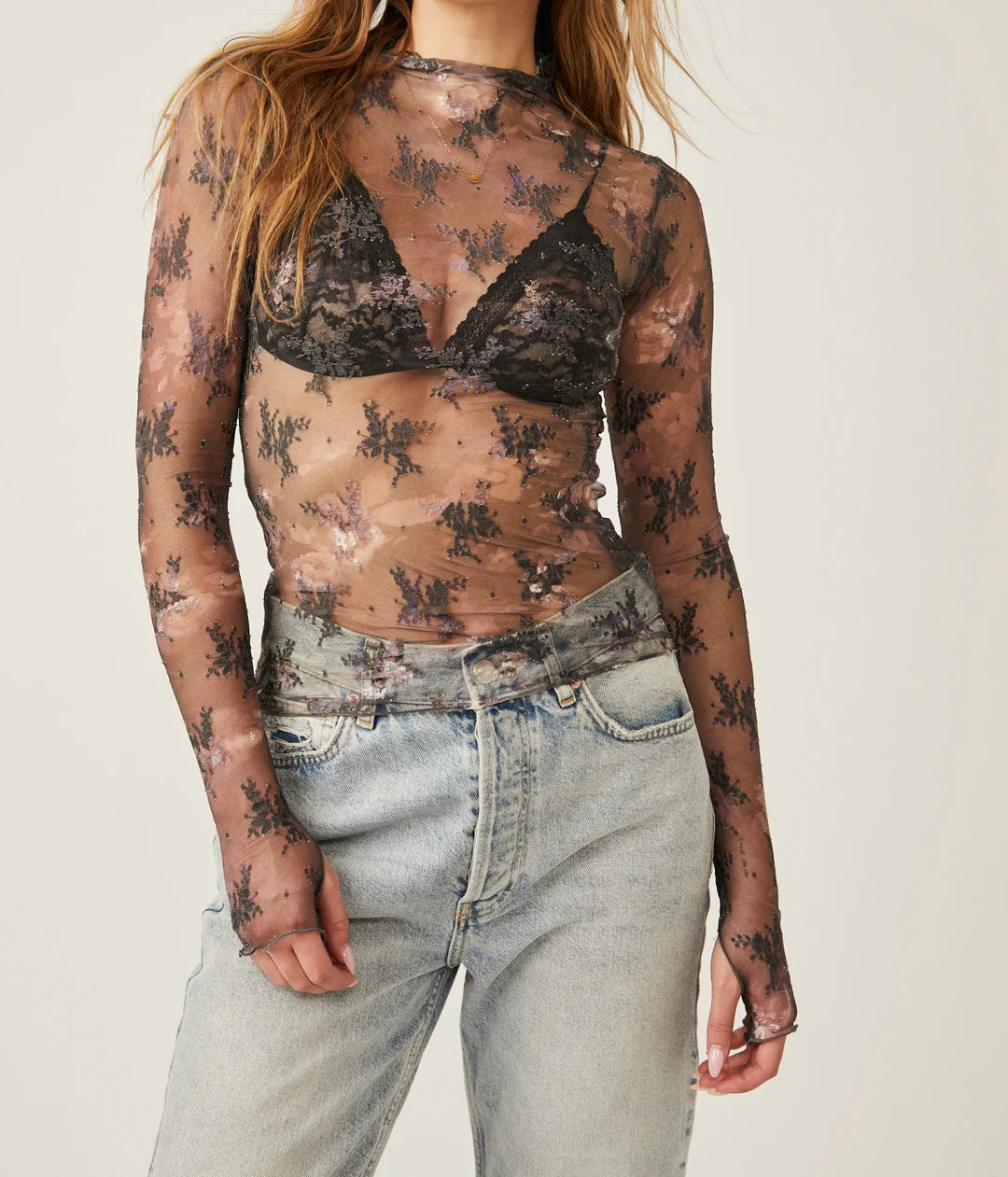 Free People Lady Lux Lace Layering Top