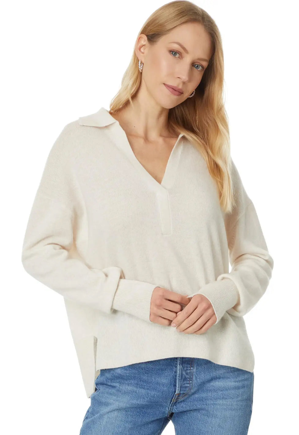 Splendid Tori Cashmere Polo Sweater