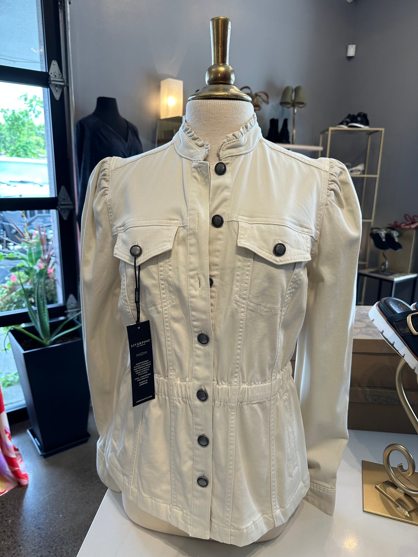 Liverpool Puff Sleeve Trucker Jacket