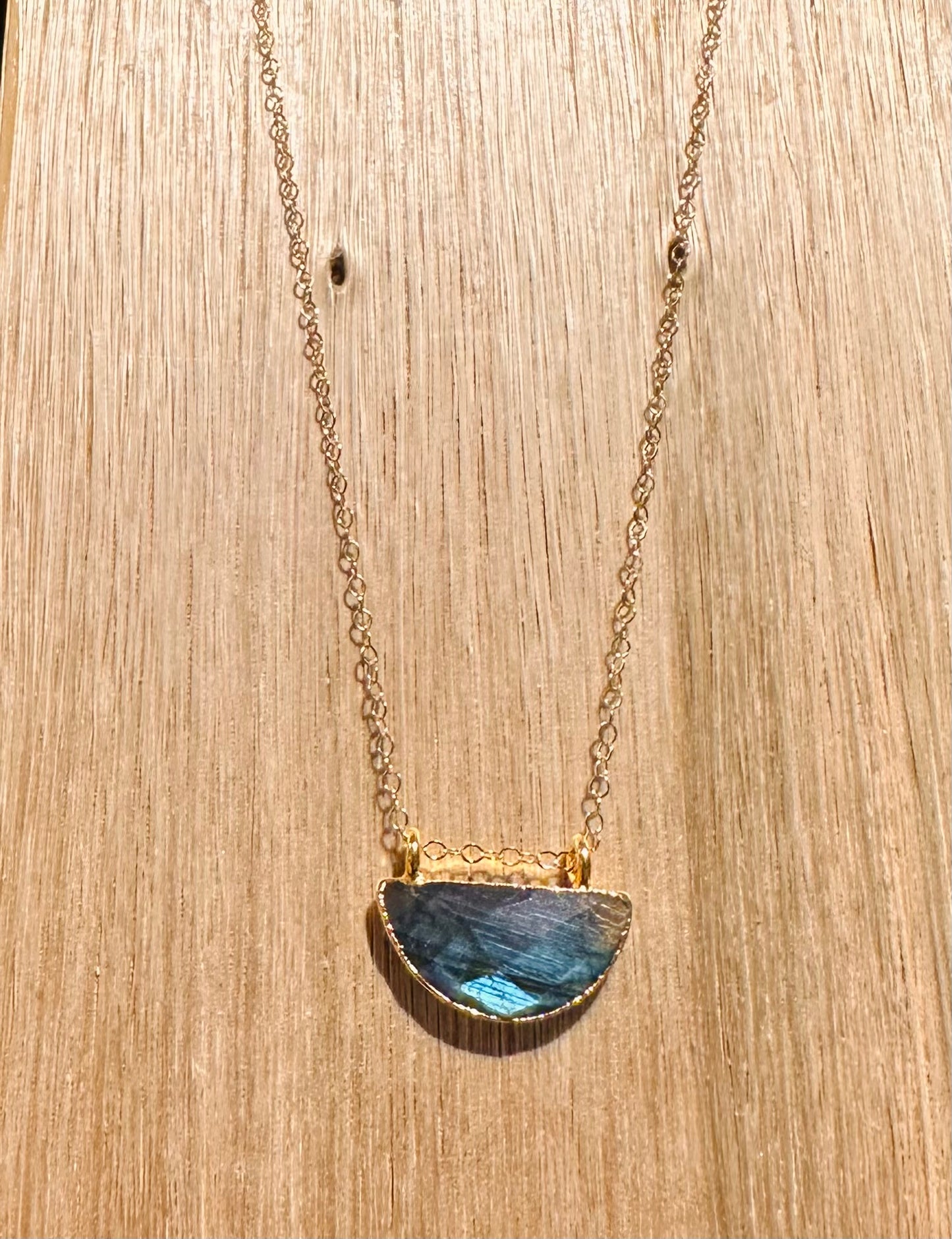Forge And Fire Labradorite Crescent Necklace