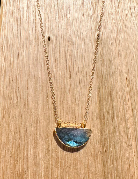Forge And Fire Labradorite Crescent Necklace