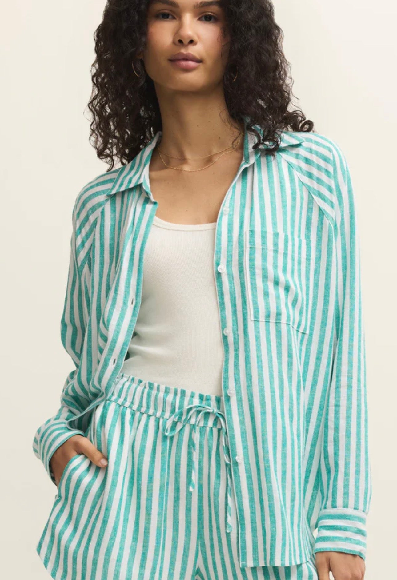 Zsupply The Perfect Striped Linen Top