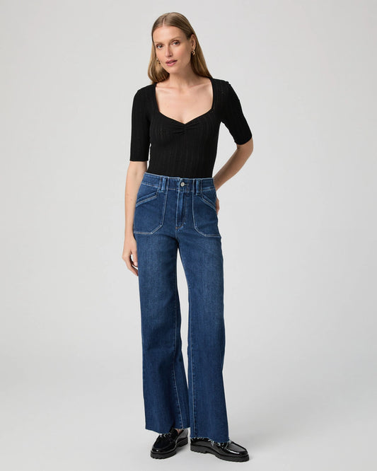 Paige Anessa 31” Welt Utility Pkts Raw Hem