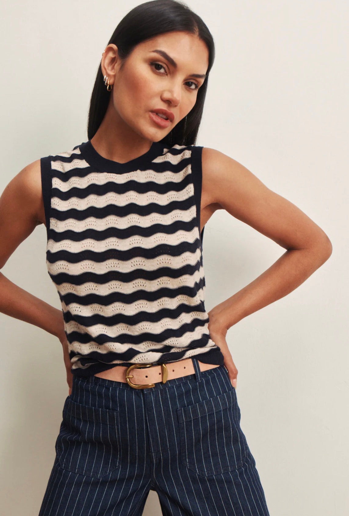 Sanctuary Everyday Chevron Knit Shell