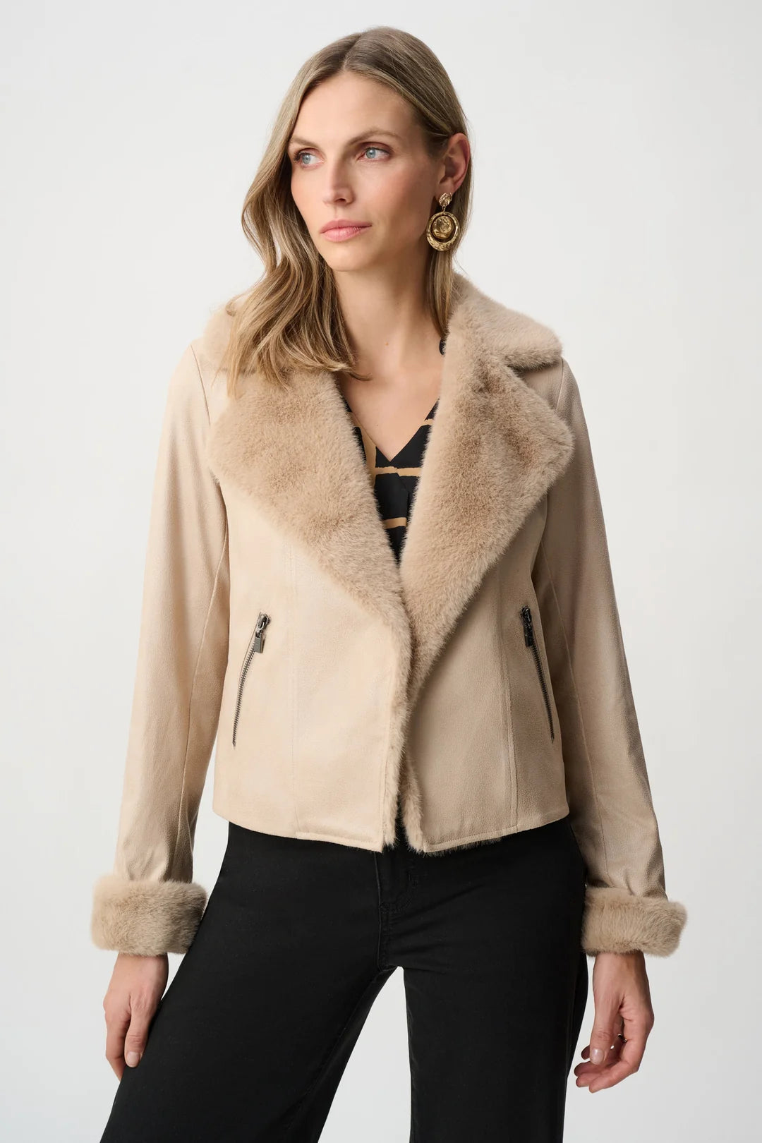 Joseph Ribkoff Faux Suede Jacket