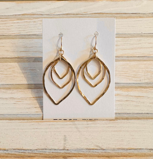 Forge And Fire Layla Earrings With Three Leaves