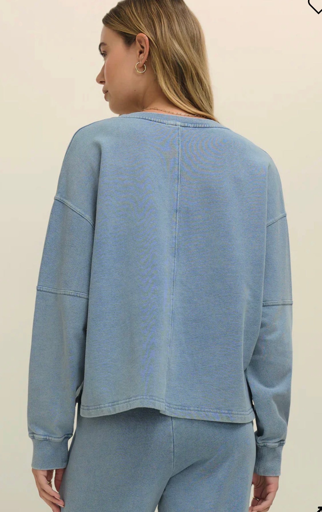 ZSupply Delphine Knit Denim Sweatshirt