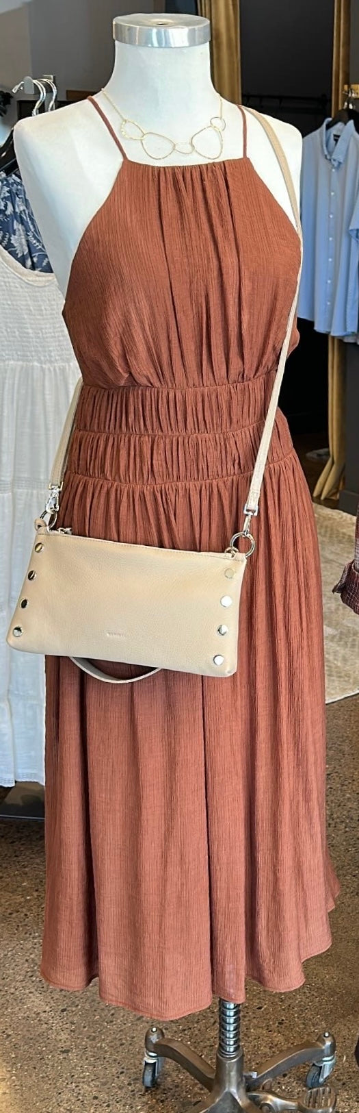 THML Sleeveless Crinkled Midi Dress