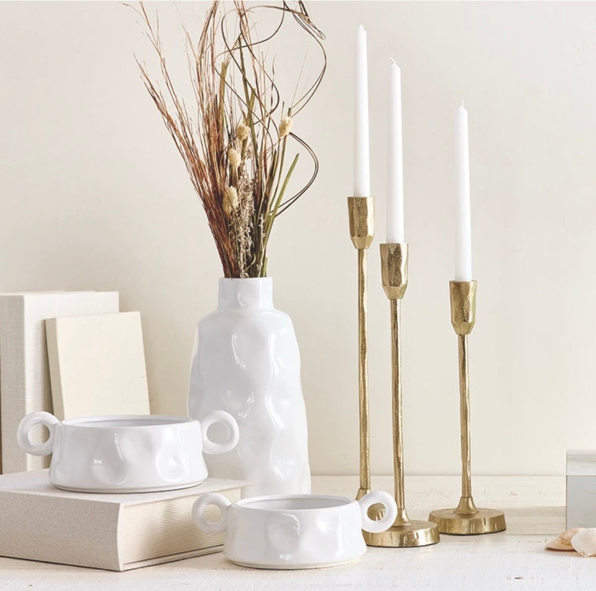 Santa Barbara Design Studios Hammered Aluminum Candle Holder