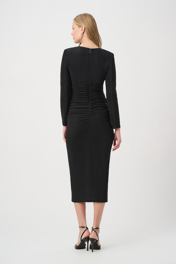 Joseph Ribkoff Ruched Bodycon Midi Dress