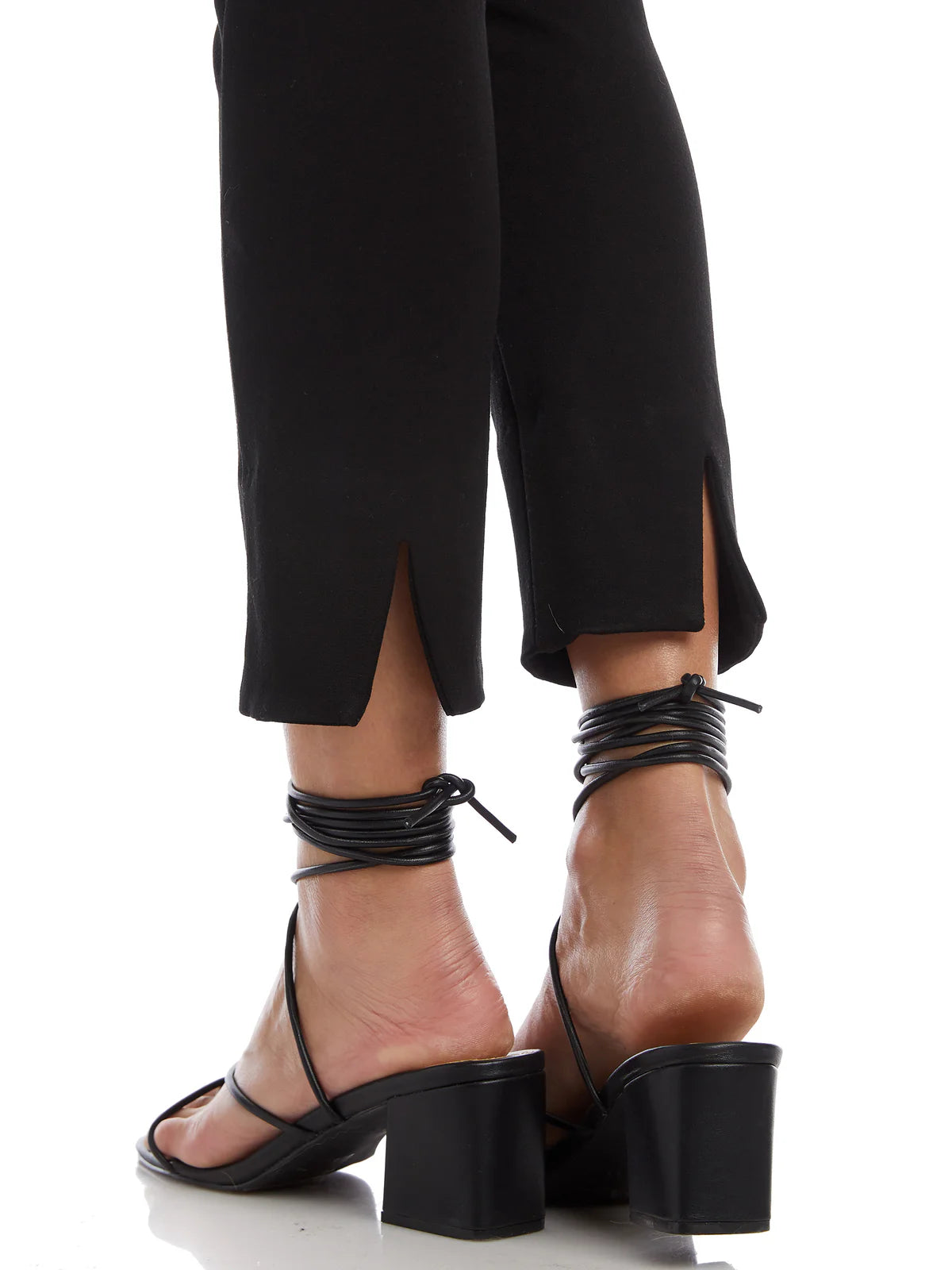 Fifteen Twenty Black Ankle Pant With Slit