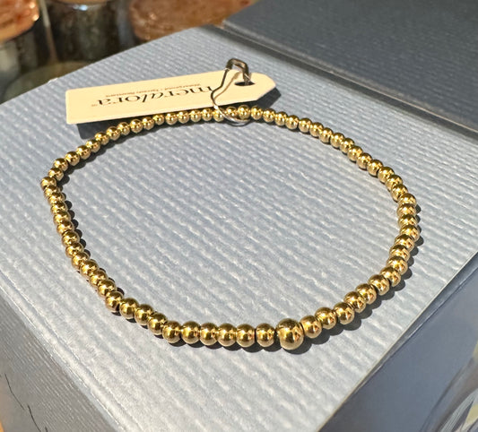 Meralora PVD 3mm Beaded Stretch Bracelet