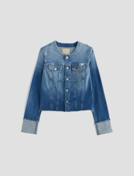 AG Robyn Collarless Denim Jacket