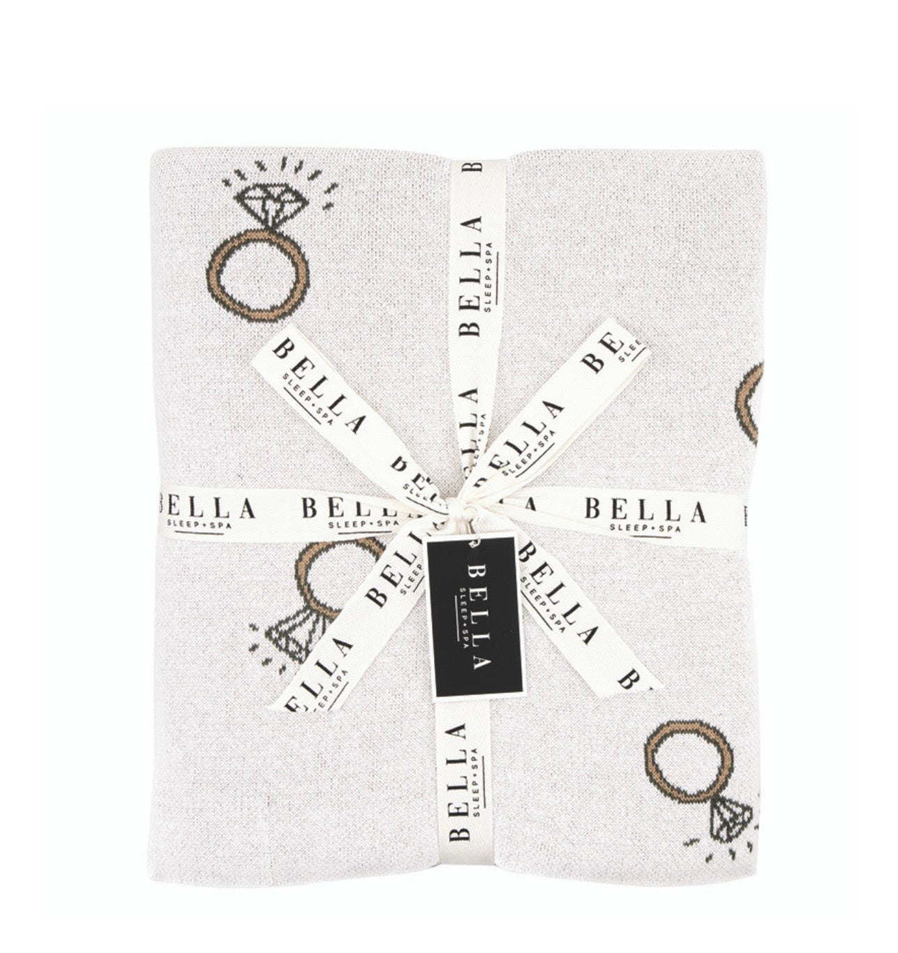 Bella Sleep Spa Luxe Throw White Rings