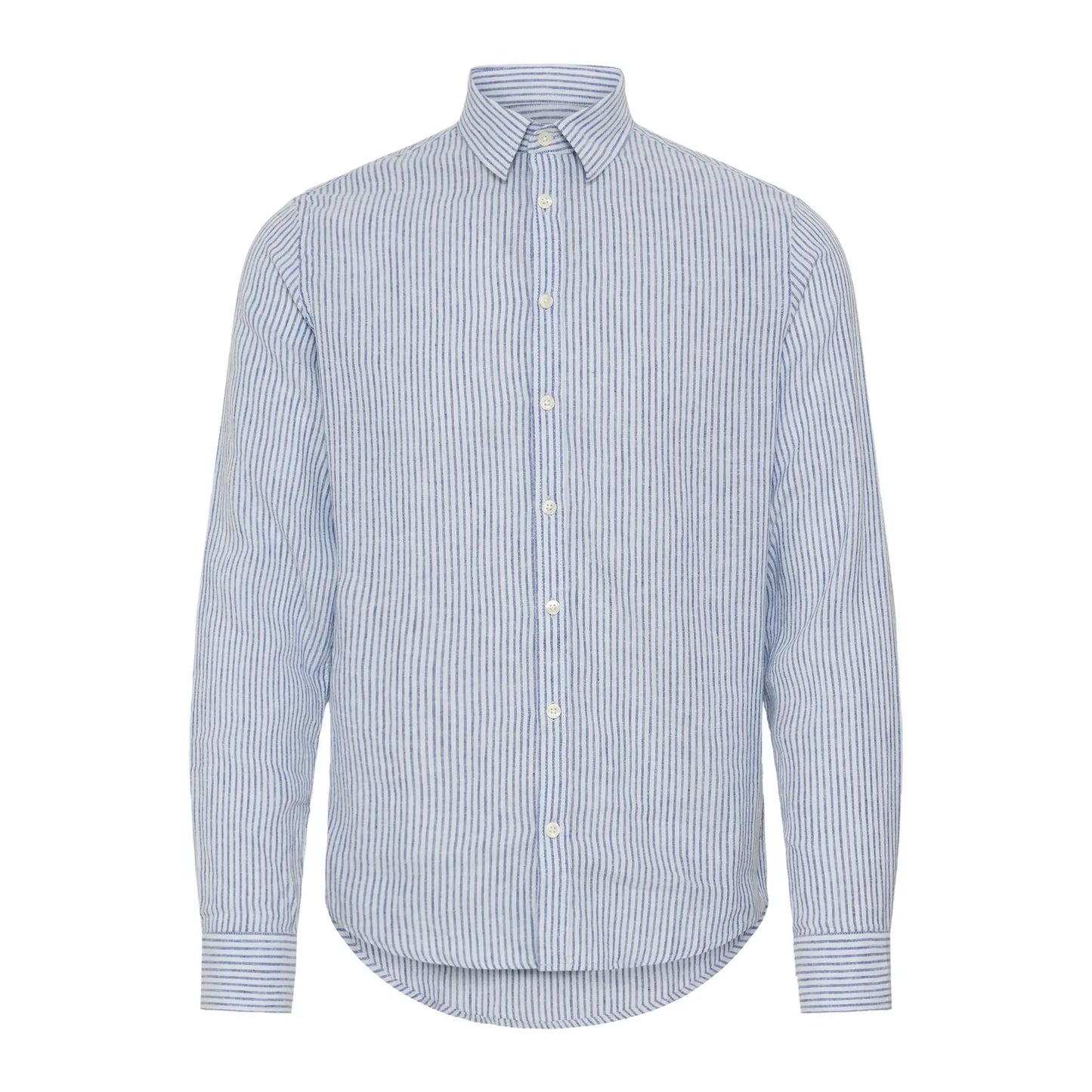 Casual Friday Men’s L/S Linen Mix Shirt Blue Stripe