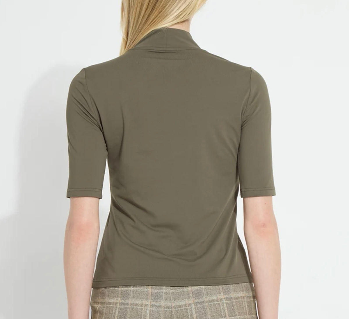 Lysse Clara Mockneck Elbow Sleeve Top