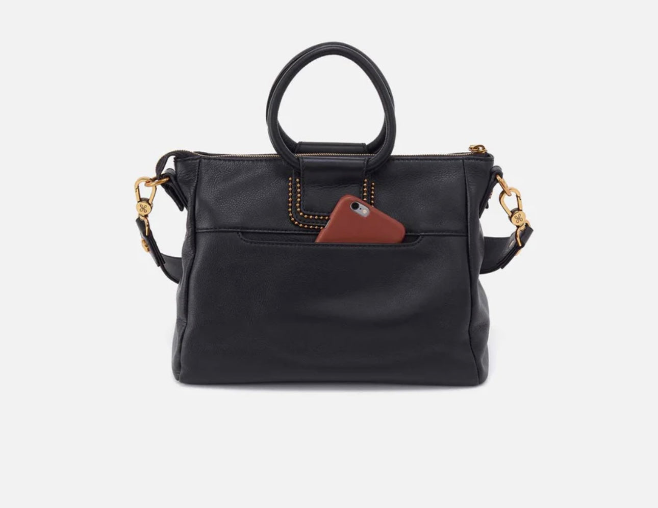 Hobo Sheila Medium Black With Studs