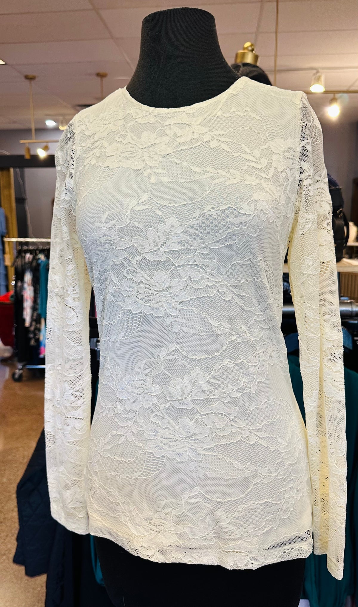 Esqualo L/S Lace Top