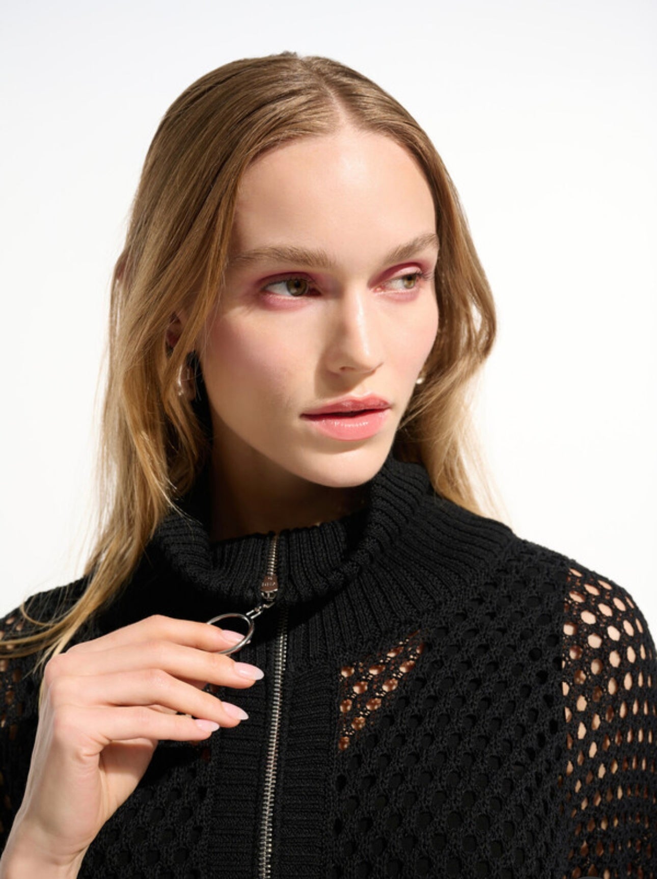 Joseph Ribkoff LDS 3/4 Zip Mesh Top