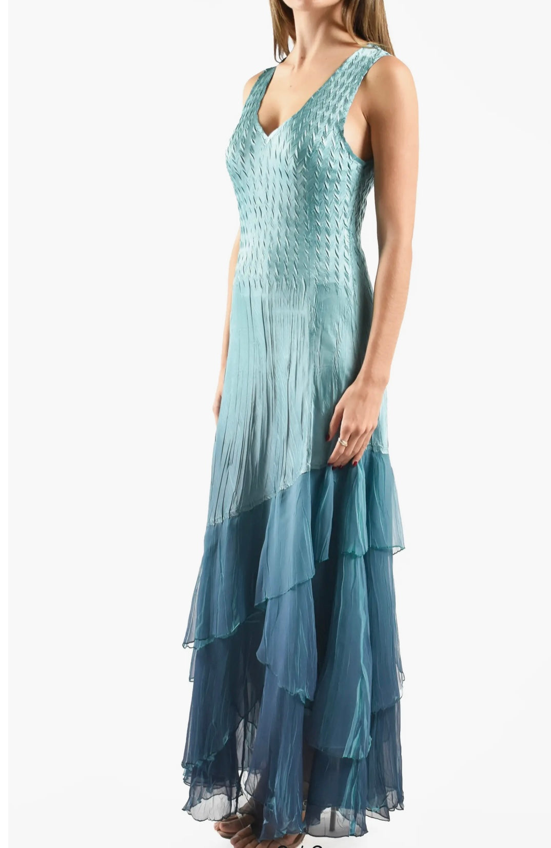 Komarov Sleeveless Maxi Dress Marine Night With Shawl