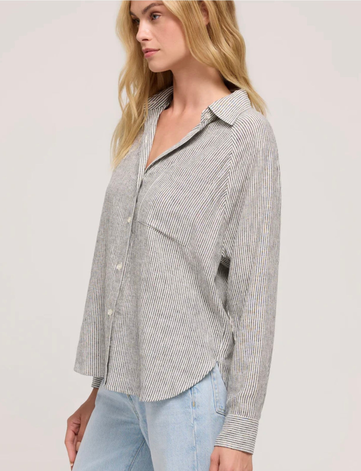 Zsupply The Perfect Striped Linen Top