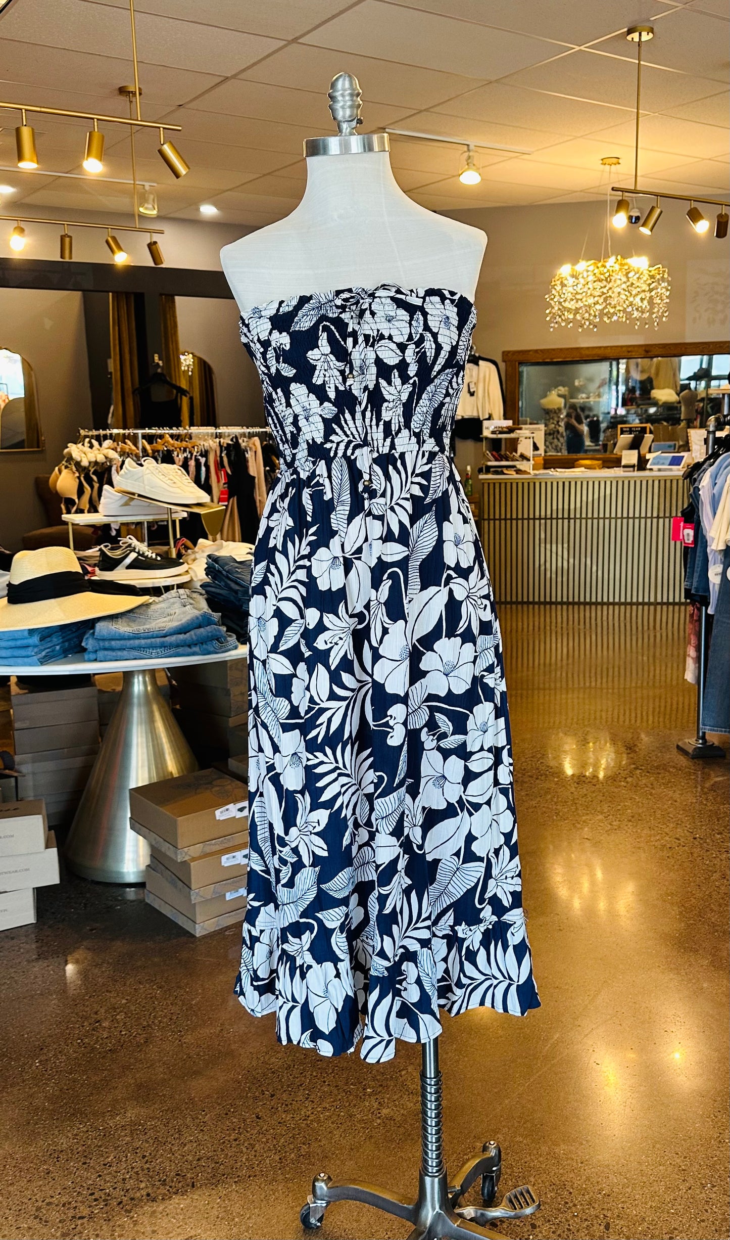 Angie Smocked Top Strapless Dress