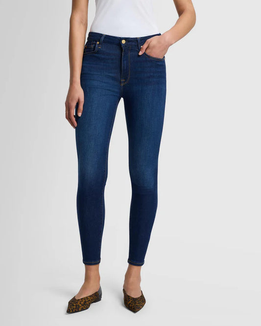 7 For All Mankind Slim Illusion High Waist Ankle Skinny