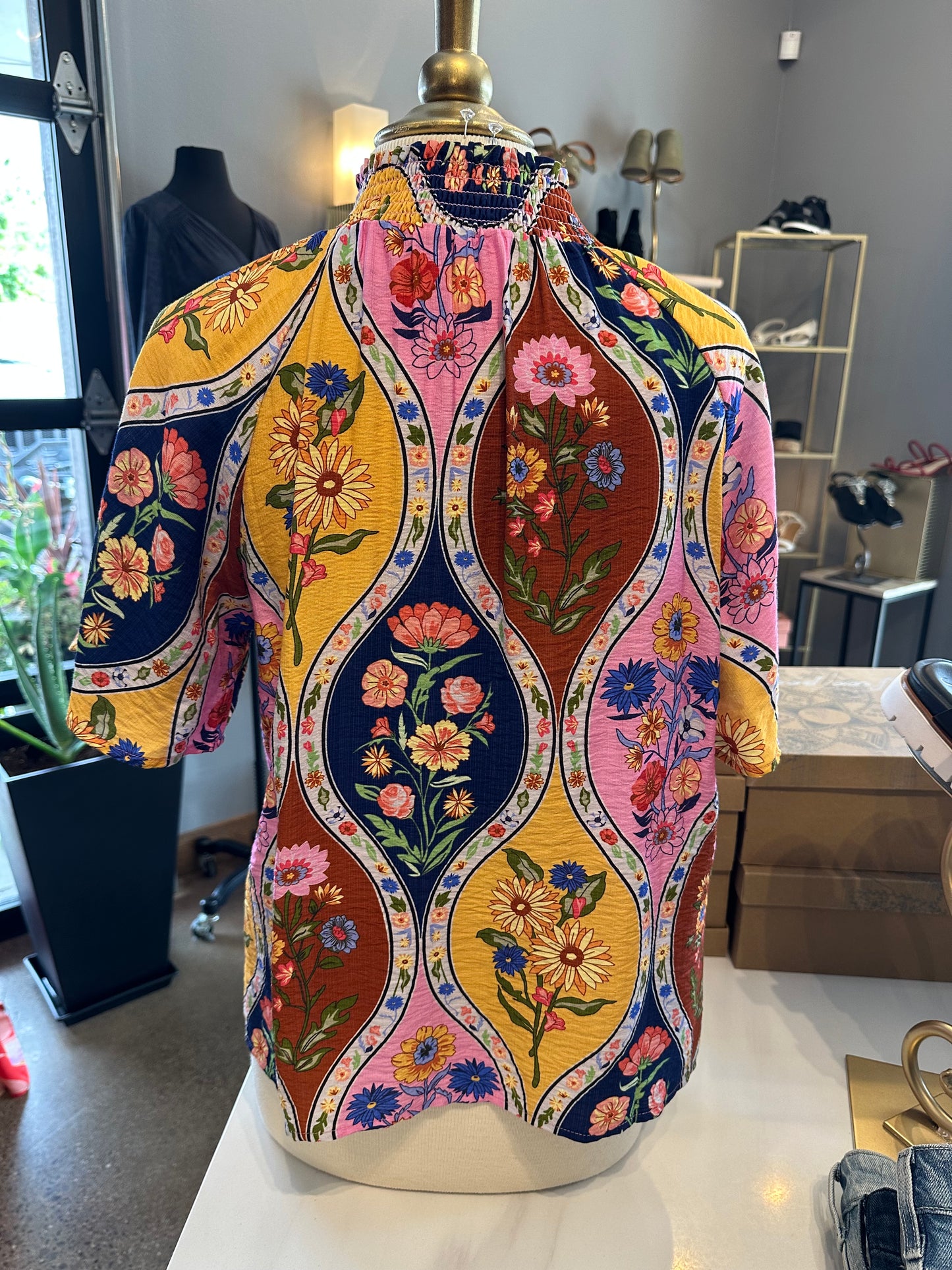 THML Floral S/S Blouse