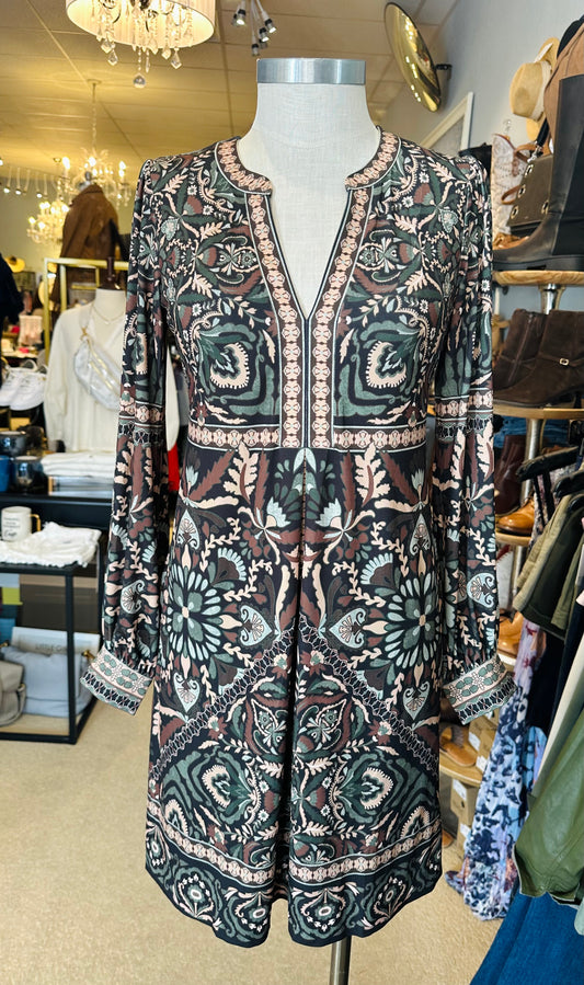 Hale Bob Long Sleeve Jersey Dress