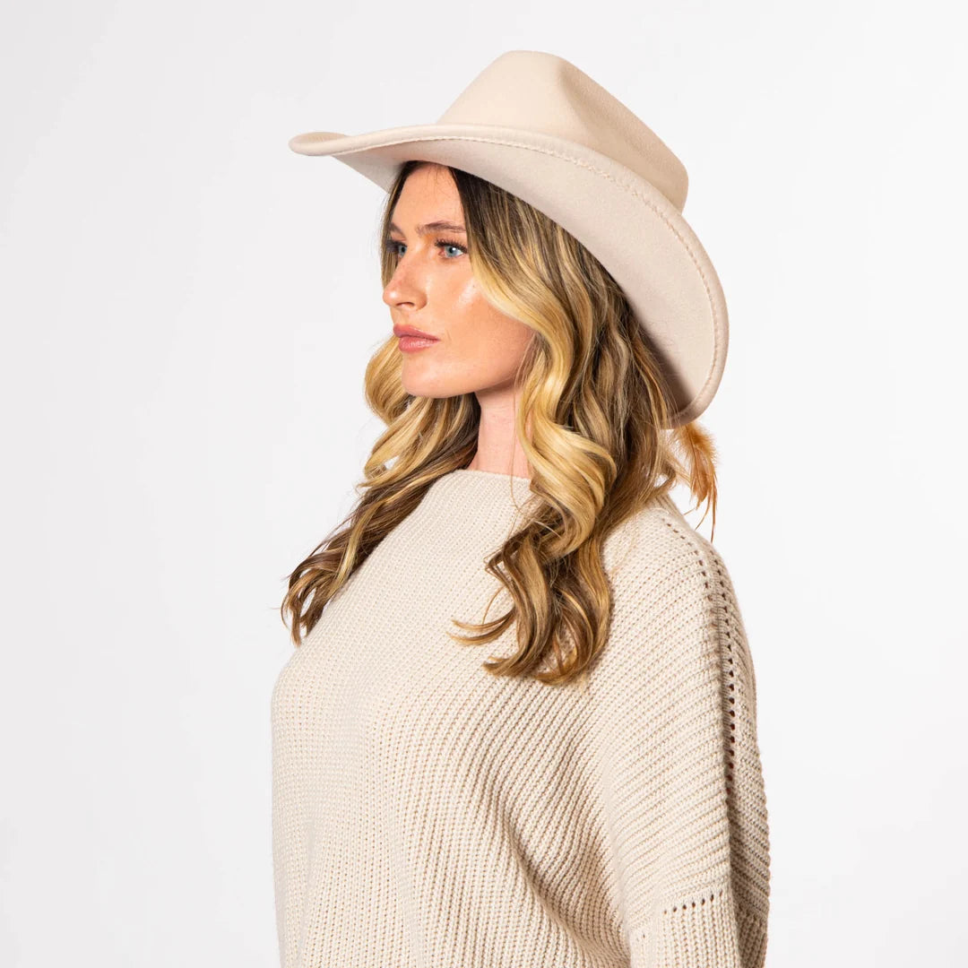 San Diego Hat Co. Cowboy Hat W/Feathered Ends
