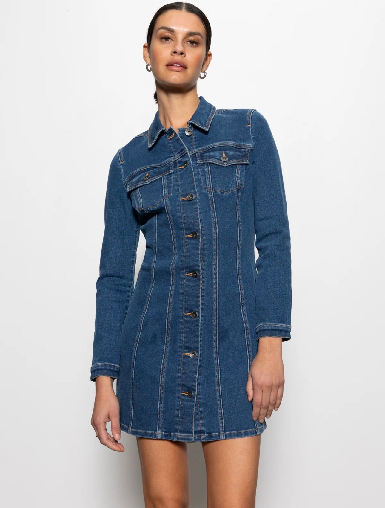 Sanctuary Sculpted Denim Mini Dress