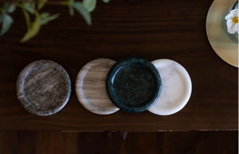 The Polished Jar Marble Coasters Set of 4