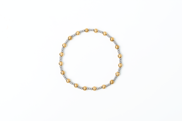 Meralora Mixed Metal Stretch Bracelet