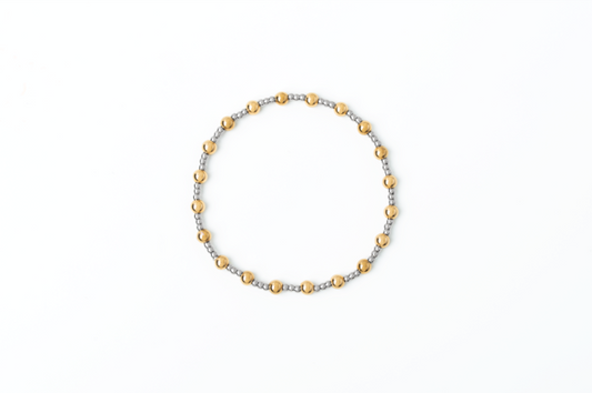 Meralora Mixed Metal Stretch Bracelet