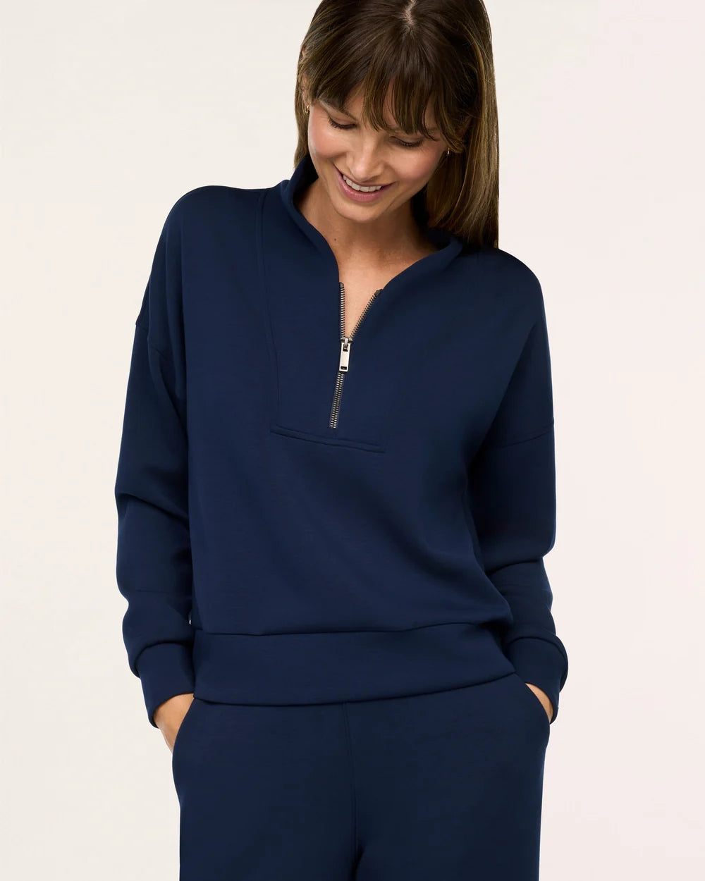 Spanx Shawl Collar Half Zip
